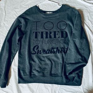 Dark gray pajamas oversized sweatshirt
